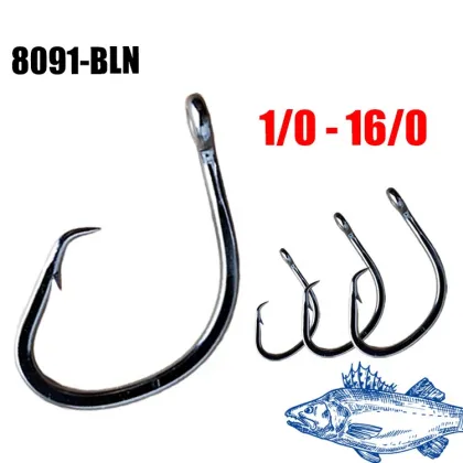 High Carbon Jig Fishing Hooks - TUNA Hook Top Selling 1/0 to 16/0 Barbed Tunahook For Ami Pesca Mare Inox Anzuelo Por Mayor