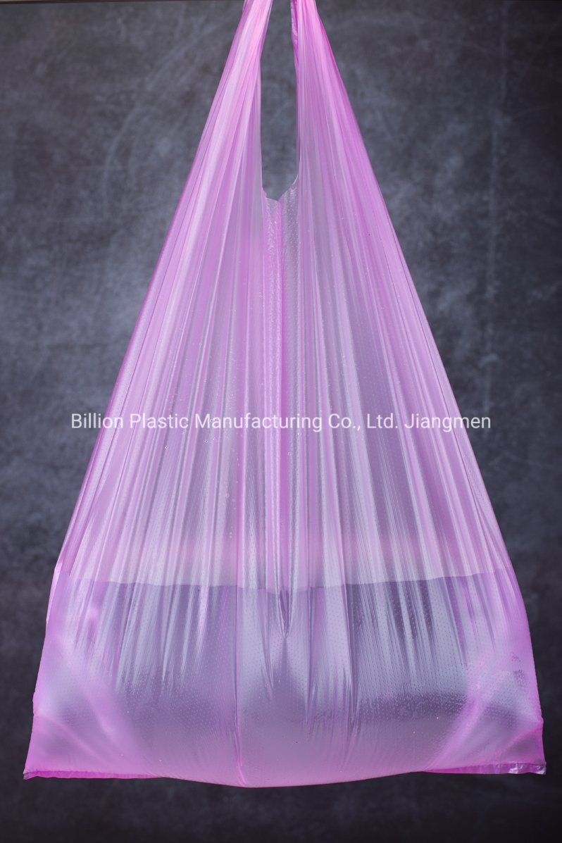 High Density Polyethylene Thank You Shopping Carrier T Shirt Bags
