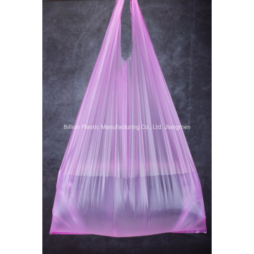 High Density Polyethylene Thank You Shopping Carrier T Shirt Bags