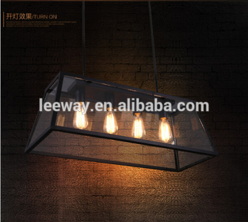 European retro hanging lamp vintage kitchen table glass pendant lamp