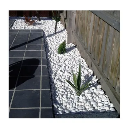 FIRST Stone: River Rock Crushed Stone, White Round Pebbles, Cobbles & Bulk Decorative Pebbles for Gardens and Patios