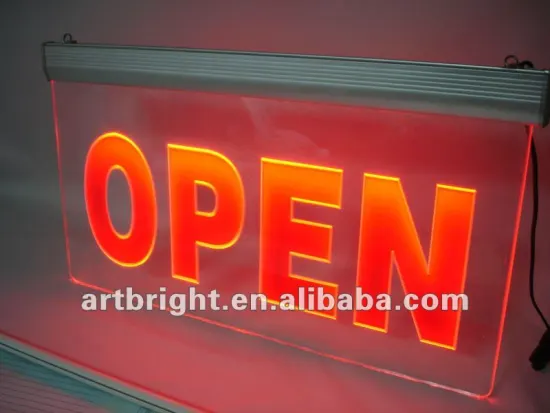 OPEN or CLOSE LED crystal display