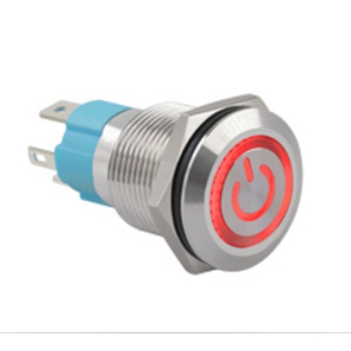 19mm 10A Φωτιζόμενη μεταλλική διακόπτη Pushbutton