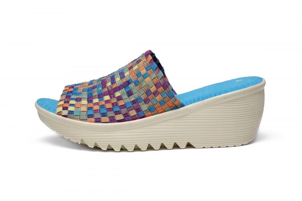 Symphony Blue Woven Slippers