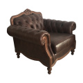 American solid wood sofa for single person