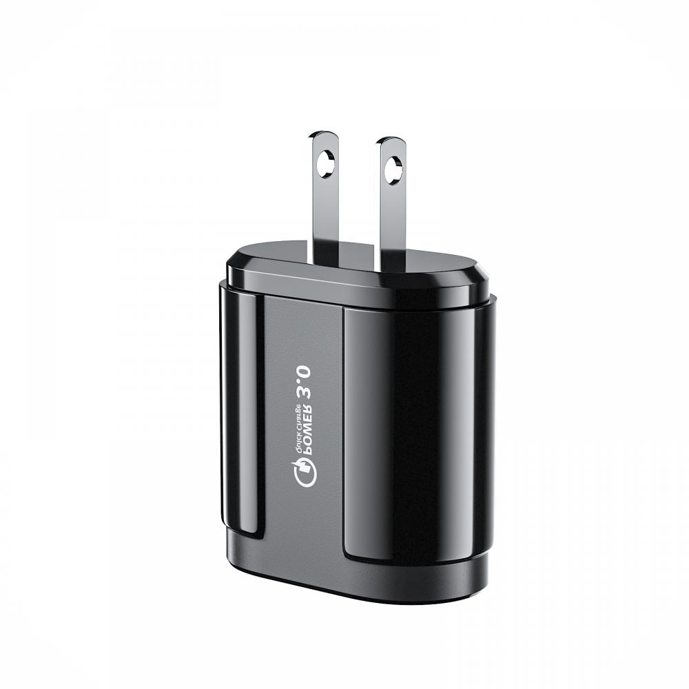 1-منفذ QC3.0 الحائط شحن سريع شاحن USB 18W