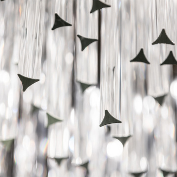 Lumière de lustre en verre de cristal de projet personnalisé de lobby