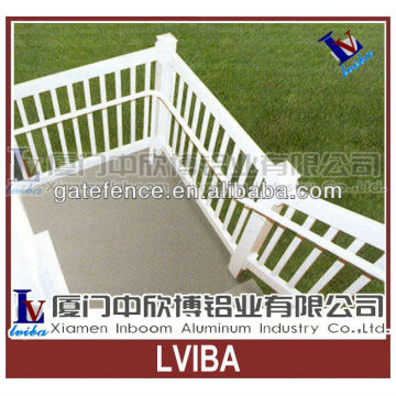 Protective aluminium handrail and durable rail