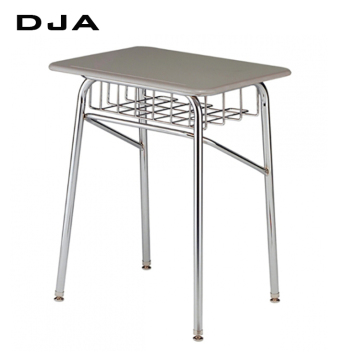 Modern Smart School Classroom Wood Tabletop Adjustable Student Table with Book Rack