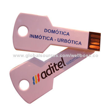 Key promotional USB drive, logos imprint and advertisement, data pre-loading are welcomeNew