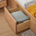 Simple solid wood storage bed 1.5m double bed