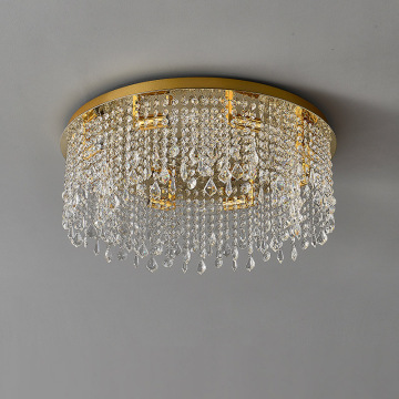 Modern Crystal Ceiling Lamp Golden ceiling canopy crystal pendant luxury ceiling lamp Factory