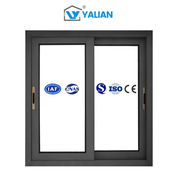 Slide And Sash Windows Modern French-Style 3-Track Aluminum Sliding Windows Supplier