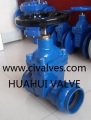 Socket end water resilient duduk batang gate valve untuk pipa PVC