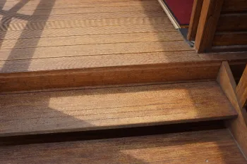 25.Strand woven bamboo flooring for outdoor stair