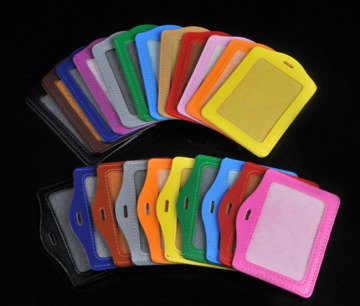 leather id card holder for logo customized