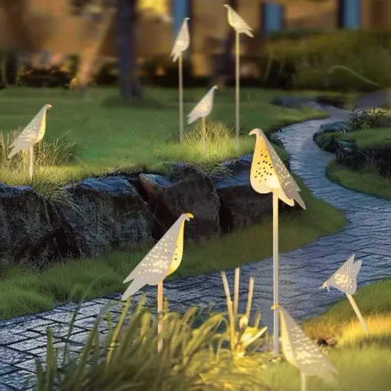 LED Pigeon & Seagull Shaped Outdoor Yard Landscape Lights for Pathway and Lawn Decoration