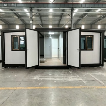 Compact 3-Bedroom Folding Home with Integrated Expandable Wings
