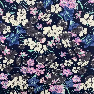 Top Material 100% Rayon Floral Printed Dresses Fabric