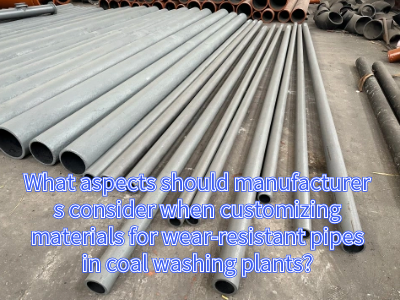 Coal washing plant wear-resistant pipes