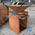 Large rusty bbq pit Corten metal Barbecue Grill