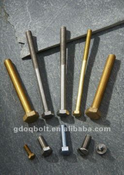 High strength carbon steel plating color zinc six angle bolt