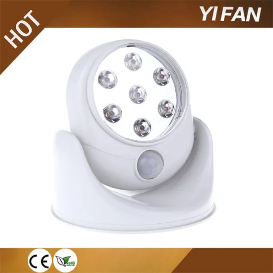 7 leds auto motion sensor light led with adapter