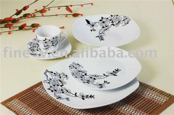 Porcelain dinner set with printing, accept customized design