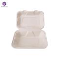 Food Grade 100% Compostable Biodegradable Bagasse Takeaway Food Container Lunch Box Take Away Food Containers