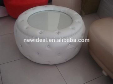 New design round glass coffee table (ND1995-1)