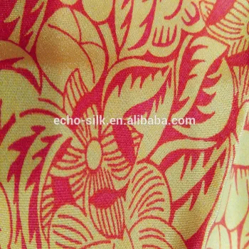 printed silk habotai fabric in sandwash