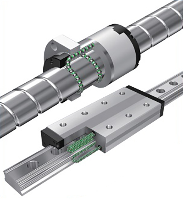 ball screw nuts and profiled linear guides