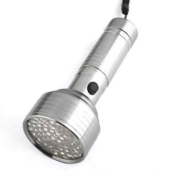 Silver Super Bright Led Flashlight Aluminum For Household