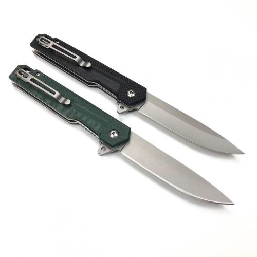 Stainless Steel Folding Blade Knife with G10 Handle Tactical Poacher Camping Knife Customized OEM Support