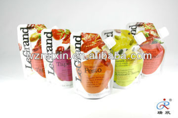 Flexible packaging, Stand up Pouch with spout for sauce