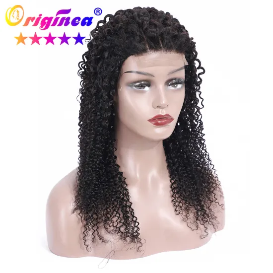 Wholesale Top Grade remy Indian human hair Curly full lace wig  men hair wig
