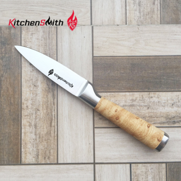 3.5 inch Vegetable Fruit Knife with Bionic wood pattern Hollow Handle