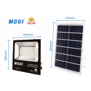 Luz de inundación solar al aire libre con vidrio templado