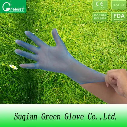 vinyl gloves blue color pvc glove