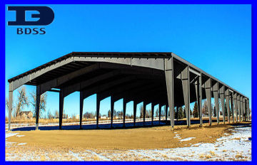 Custom Long Span Steel Structures , Corrugated Sheet Steel Construction Building