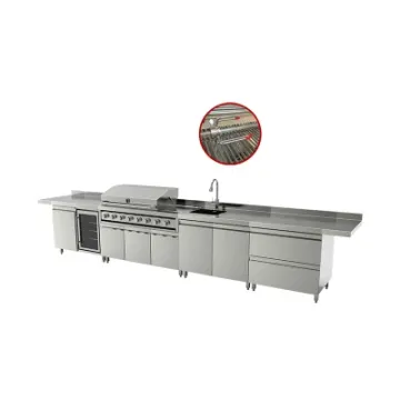 China Factory 8 Burners Gas Grill Outdoor Kitchen Cabinet for Garden