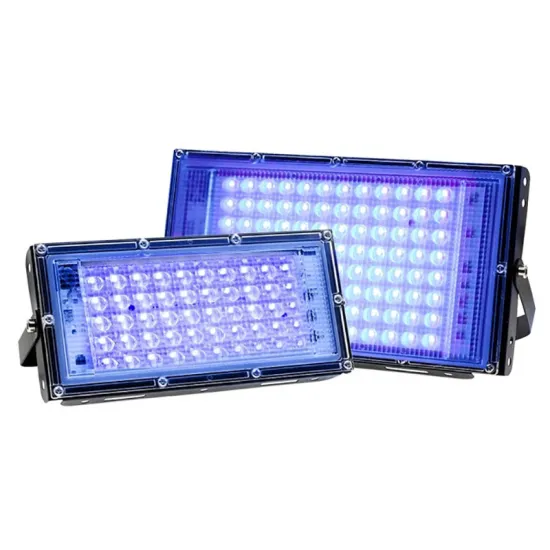 Outdoors Waterproof UV Blacklight Floodlight: 200W, 100W, 50W Stage Lamp with 395NM Purple Light for Bar and Party - AC220V Fluorescent