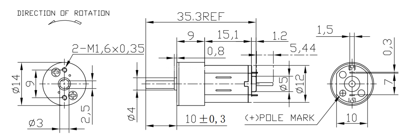 double shaft gear motor