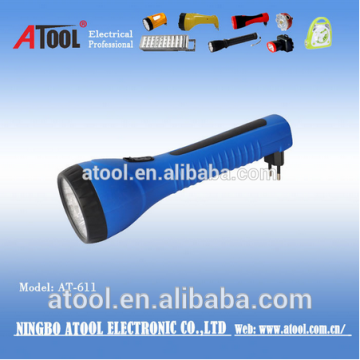 Brazil plug rechargeable LED flashlight emergency light