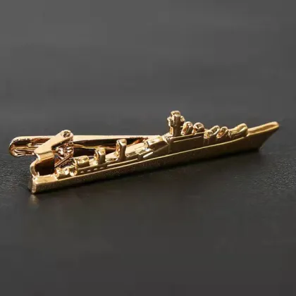 Personalized Men's Tie Accessories: Plating Color Small Tie Pins, Tackbacks, Blank Pins, Cufflinks & Tie Clips Set