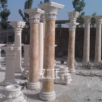 Outdoor Garden Ornament stone columns outdoor