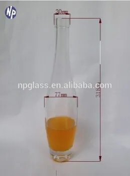 500ml transparent glass vodka bottle
