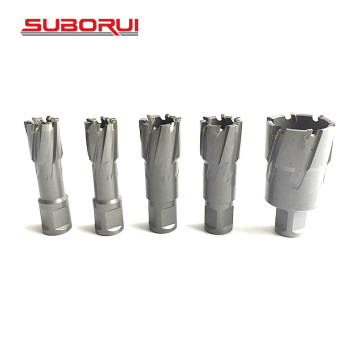 SUBORUI 12mm-100mm TCT Carbide Weldon Shank Core Drill Bits for Magnetic Base Drill