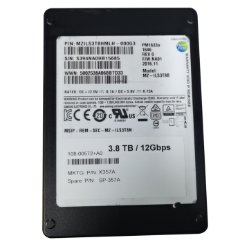 NetApp X357A 3.8TB 12G SAS 2.5\" SSD Search