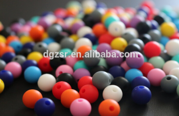Food grade silicone beads chewing Beads for custom baby necklace